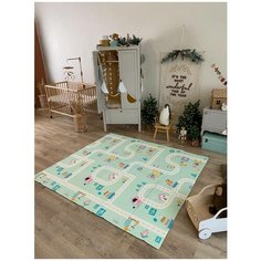 Термоковрик-коврик детский складной развивающий для ползания Baby Moms