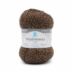 Пряжа для вязания Камтекс Верблюжка, 100г, 250м (70% верблюжья шерсть, 30% акрил) (400 меланж 1), 5 мотков