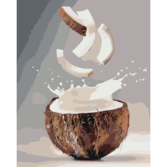 Картина по номерам Сочный кокос на стену Палитра забав