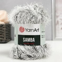 Пряжа "Samba" 100% полиэстер 150м/100гр (А 64 белобурка) Yarn Art