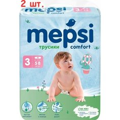 Трусики-подгузники детские М 6-11 кг, 58 шт (2 шт.) Нет бренда