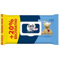 Салфетки влажные для детей гипоаллергенные без отдушек 100+20шт в ассортименте Нет бренда