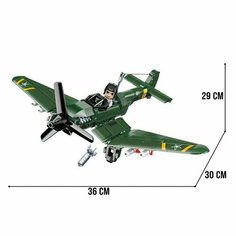 Конструктор Вторая мировая война «Штурмовой самолёт», 424 детали Qman