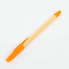 Ручка пластик, цвет оранжевый, 0,7 мм, синяя паста, 10 шт. Китай