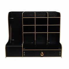 Органайзер-подставка настольный. Magnat 33 x 26 x 26 см, МДФ, чёрный, картонная коробка Россия