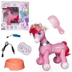 Интерактивная игрушка Junfa Умный питомец Розовый единорог на радиоуправлении ZY879655