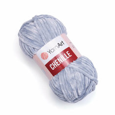 Пряжа YARNART Chenille YarArt, серо-голубой - 582, 100% микрополиэстер, 5 мотков, 100 г, 90 м.