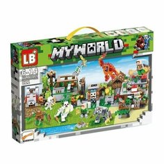 Конструктор для мальчика и девочки Майнкрафт Атака на деревню Нет бренда