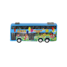 Коллекционная металлическая модель «Двухэтажный экскурсионный автобус – Дети» ТехноПарк
