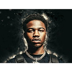 Плакат, постер на бумаге Roddy Ricch/Родди Рич/музыкальные/поп исполнитель/артист/поп-звезда/группа. Размер 42 х 60 см