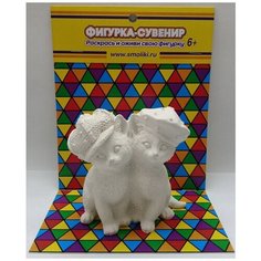 Фигурки смолики Кошки в кепках (белые) Smoliki
