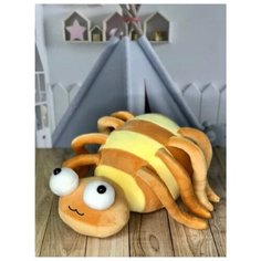 Мягкая игрушка паук , 25 см, желтый китай