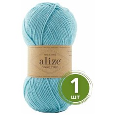 Пряжа Alize Wooltime (Вултайм) - 1 моток Цвет: 522 мята 75% шерсть, 25% полиамид, 100г 200м
