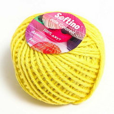 Пряжа 100% джут "Jute Colored" 50м +-2м светло-жёлтый 50 гр Softino