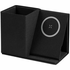 Настольный органайзер Midstream с зарядкой и стаканчиком для ручек, 8x16x11 см; упаковка: 12,5x26,5x2,5 см, полиуретан Нет бренда