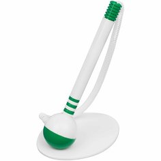 Ручка шариковая настольная 12 шт OfficeSpace синяя, 0,7 мм, белый корпус, белая подставка, европодвес Спейс