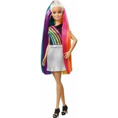 Кукла Barbie Радужное сияние волос FXN96 1 шт Нет бренда
