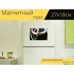 Магнитный пазл "Макро, тойота, авто" на холодильник 27 x 18 см. Lots Prints