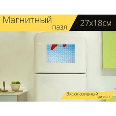 Магнитный пазл "Параплан, досуг, парапланеризм" на холодильник 27 x 18 см. Lots Prints