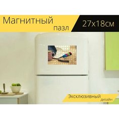 Магнитный пазл "Пасха, яйцо, цвет" на холодильник 27 x 18 см. Lots Prints