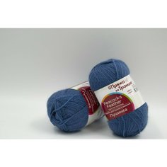 Пряжа из Троицка "Пушинка" , 50% козий пух, 50% мериносовая шерсть; цвет:256 Св. Джинса , 225 м, 50 г х 2 шт. Троицкая камвольная фабрика