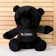 Мягкая игрушка "Черный медведь" в кофте, 26 см No Brand