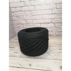 Пряжа Трикотажная лента 1шт, 350гр, 100м, 100% хлопок (черный) Россия