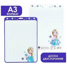 Доска маркерная A3 двусторонняя: клетка/линейка Д4, Холодное сердце Disney