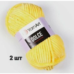 Пряжа YarnArt Dolce Лимонный (761) 2 мотка 100 г/120 м (100% микрополиэстер) ярнарт дольче