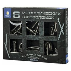 Головоломки металлические большие золотая сказка набор 6 гвозди, 1 шт