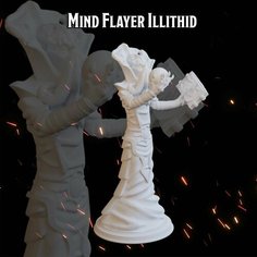 Иллитид Свежеватель разума 57мм фигурки/миниатюры (ДнД, DnD, D&D, Dungeons & Dragons, Pathfinder, Подземелья и Драконы, Wargames) Лавка Приключенца