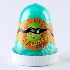Слайм ZORRO, перламутровый с шариками, капсула 130 гр, зелёный Россия