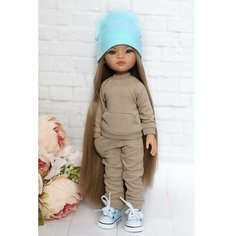 Комплект одежды и обуви для кукол Paola Reina 32 см (костюм, шапка, кеды), голубой, бежевый Favoridolls