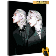 Картины по номерам Stray Kids Стрей Кидс Хенджин и Феликс Хенликс 40x50