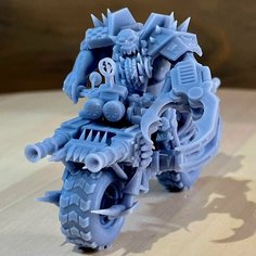 Игровые фигурки Ork Warboss on Warbike Warhammer 40K (Warhammer, Вархаммер) Нет бренда