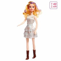 Кукла «Наташа» в платье, высота 41 см, микс Россия