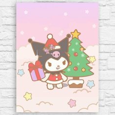 Картина по номерам на холсте новый год рождество (куроми, май мелоди, хеллоу китти, синнаморолл, милота) - 13122 40х60 Бруталити