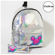 Рюкзак школьный с пеналом, 38х30х11 см, Микки Маус Disney