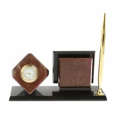 Мини-набор Куб с визитницей из лемезита 126795 Уральский сувенир