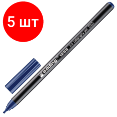 Комплект 5 штук, Фломастер для каллиграфии Edding E-1255 calligraphy pen 2.0 син-стал_017