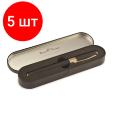 Комплект 5 штук, Ручка шариковая неавтоматическая MONACO 0.5мм син, черн. корп, фут 20-0125/601 Bruno Visconti