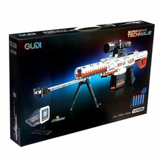 Конструктор Оружие «SIG-550, стреляет мягкими пулями, 692 детали Gudi