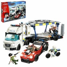 Конструктор Полиция «Автоугонщики», 620 деталей Gudi