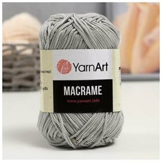 2шт, Пряжа "Macrame Макраме" 100% полиэстер 130м/90гр (149 св. серый) Yarn Art