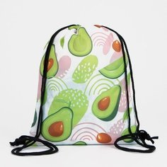 Мешок для обуви на шнурке, цвет белый/зелёный Нет бренда