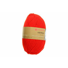 Пряжа Пехорка Акрил алый (244), 100%акрил, 300м, 100г, 3шт