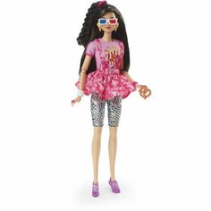Barbie Doll, Black Hair, 80s-Inspired Movie Night, Barbie Rewind - Кукла Барби с черными волосами вечер кино в стиле 80-х HJX18 Mattel