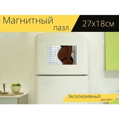 Магнитный пазл "Беременные, живот, мать" на холодильник 27 x 18 см. Lots Prints