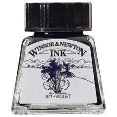 Тушь Winsor&Newton для рисования, фиолетовый , стекл. флакон 14мл - 2 шт.