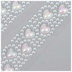 Декоративная самоклеящаяся лента из страз. длина каждой 300 мм, ширина 15-20 мм. Noname